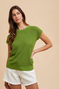 Annie Wear Round Neck Short Sleeve Sweater - Brittney MADE