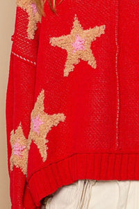 POL Long Sleeve Star Patch Sweater - Brittney MADE