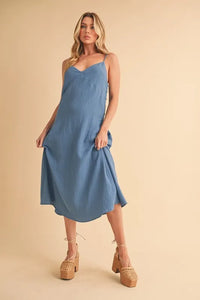 Aemi+Co Side Button Midi Cami Dress - Brittney MADE