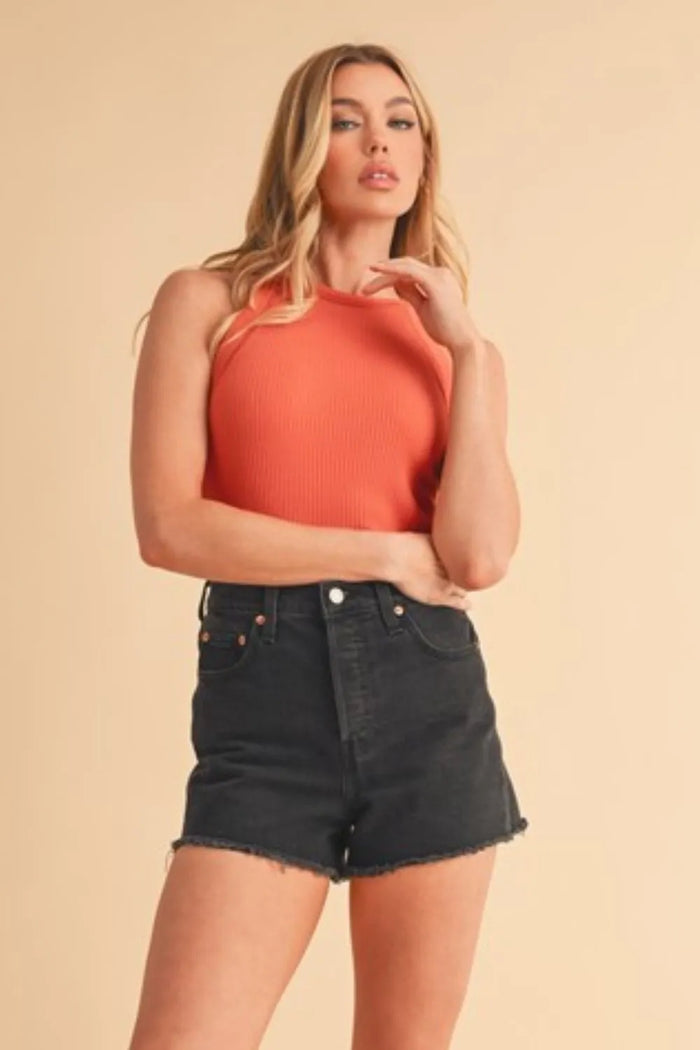Aemi + Co Ribbed Round Neck Tank - Brittney MADE