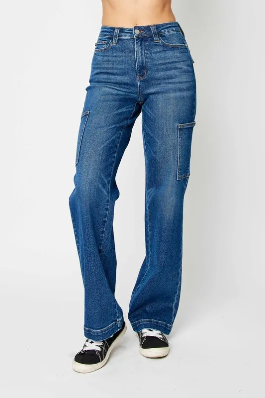 Judy Blue Full Size High Waist Cargo Jeans - Brittney MADE