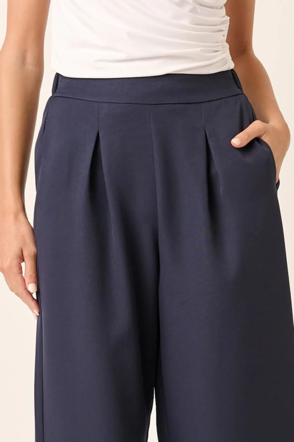 Mittoshop Inverted Pleat Detail Wide Leg Pants - Brittney MADE