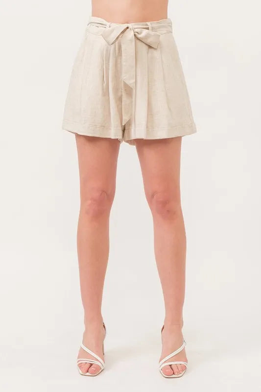 And The Why Linen Blend Flowy Shorts - Brittney MADE