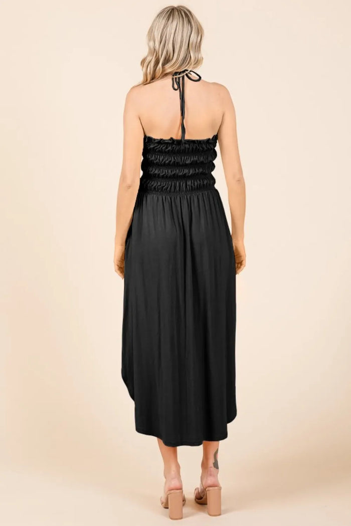 Culture Code Tie Back Shirring Dress with Pockets - Brittney MADE