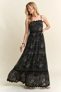 ADORA Floral Adjustable Strap Maxi Cami Dress - Brittney MADE