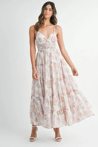 MABLE Floral Print Tiered Cami Maxi Dress - Brittney MADE