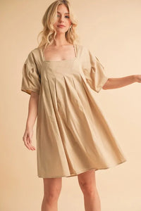 Aemi + Co Square Neck Babydoll Dress with Pockets - Brittney MADE