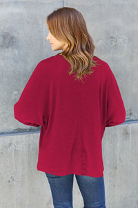 Double Take Full Size Round Neck Long Sleeve T-Shirt - Brittney MADE