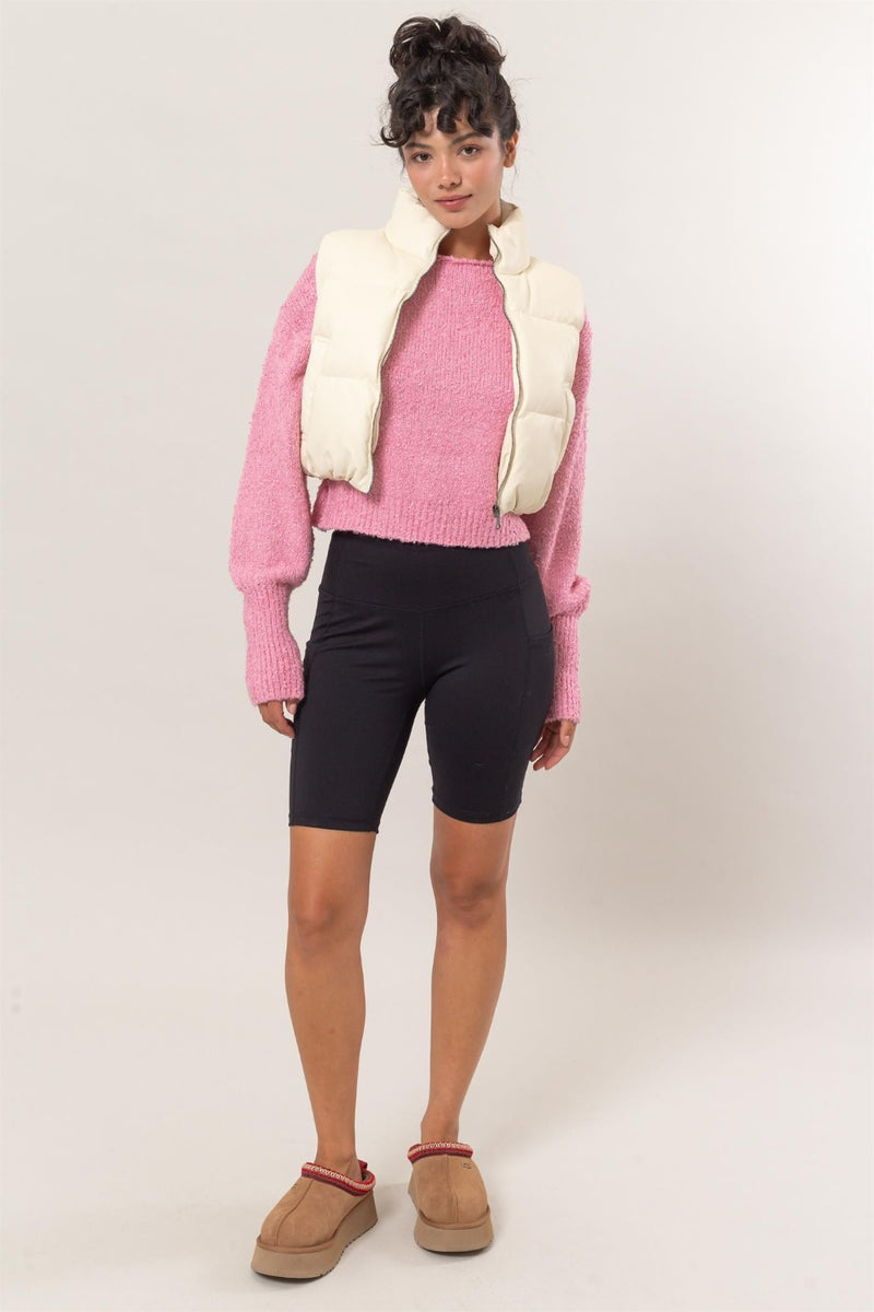 HYFVE Pocketed Solid Vest Coat - Brittney MADE