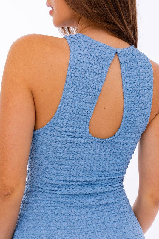 Textured Fabric Laser Dress - Brittney MADE