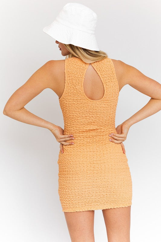 Textured Fabric Laser Dress - Brittney MADE