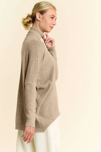 Davi & Dani Turtleneck Long Sleeve Knit Top - Brittney MADE