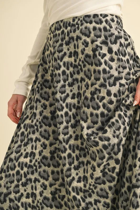 Aemi+Co Leopard Midi Skirt - Brittney MADE