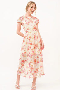 And The Why Fish-Net Floral Printed Midi Dress - Brittney MADE
