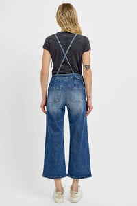 RISEN Full Size Knotted Strap Denim Overalls with Pockets Plus Size - Brittney MADE