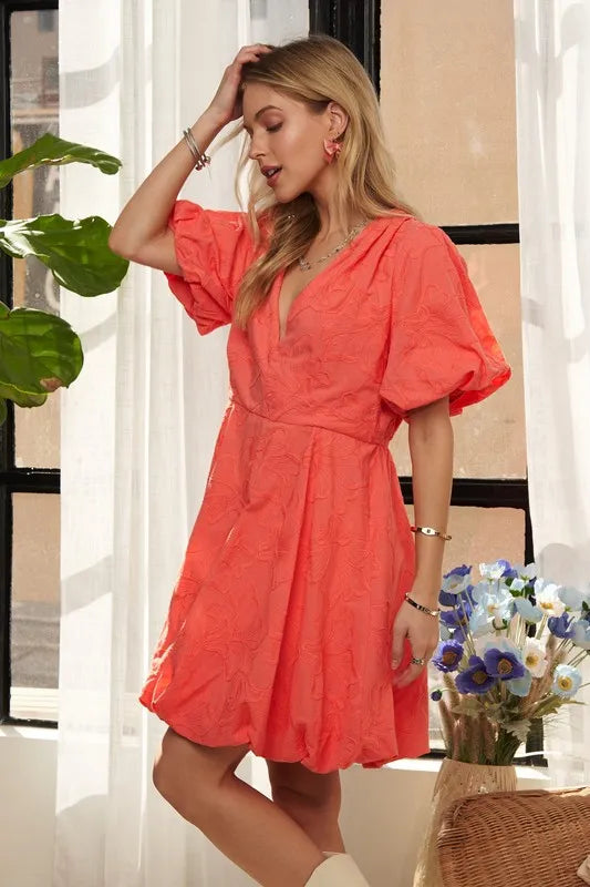ADORA Puff Sleeve Floral Dress - Brittney MADE