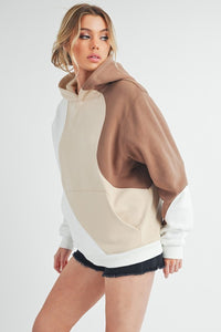Aemi + Co Color Block Hoodie with Kangaroo Pocket - Brittney MADE