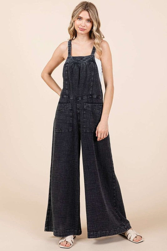 Mittoshop Textured Wide Leg Overalls - Brittney MADE