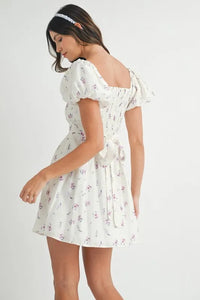 MABLE Floral Print Puff Sleeve Mini Dress - Brittney MADE