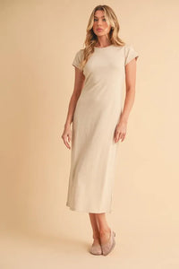 Aemi+Co Short Sleeve Midi Tee Dress - Brittney MADE