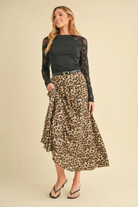 Aemi+Co Leopard Midi Skirt - Brittney MADE