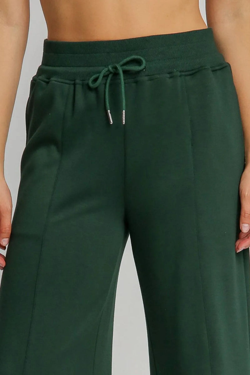 Umgee Full Size Drawstring Wide Leg Pants with Pockets - Brittney MADE