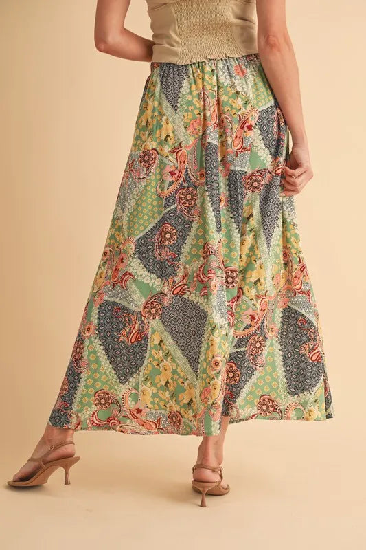 Aemi + Co Printed Maxi Skirt - Brittney MADE