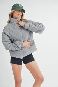 Aemi+Co Zip Up Raglan Sleeve Quilted Jacket - Brittney MADE