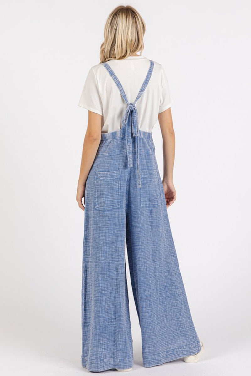 Mittoshop Textured Wide Leg Overalls - Brittney MADE