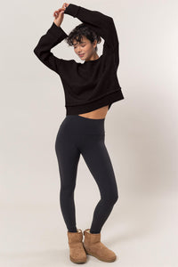 HYFVE Round Neck Dropped Shoulder Ribbed Sweater - Brittney MADE