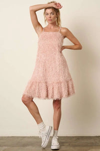 Mittoshop Feather Ruffle Hem Mini Cami Dress - Brittney MADE