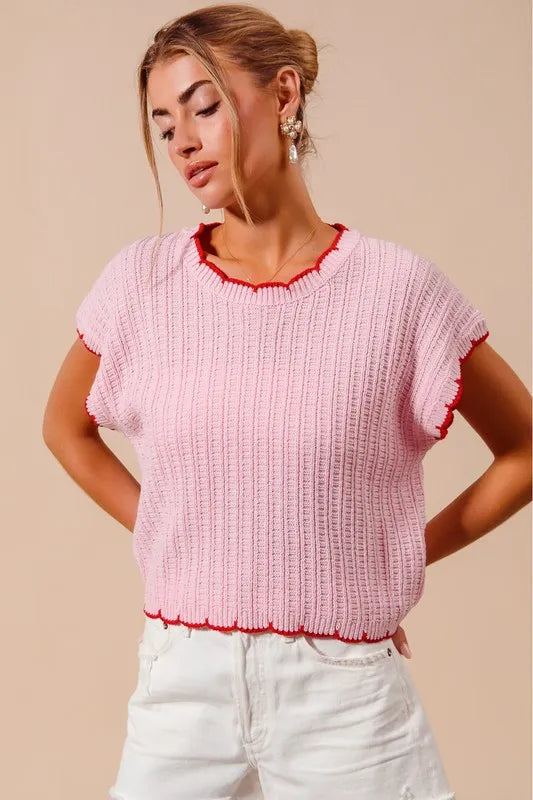 SO ME Textured Light Weight Sweater Dolman Top - Brittney MADE