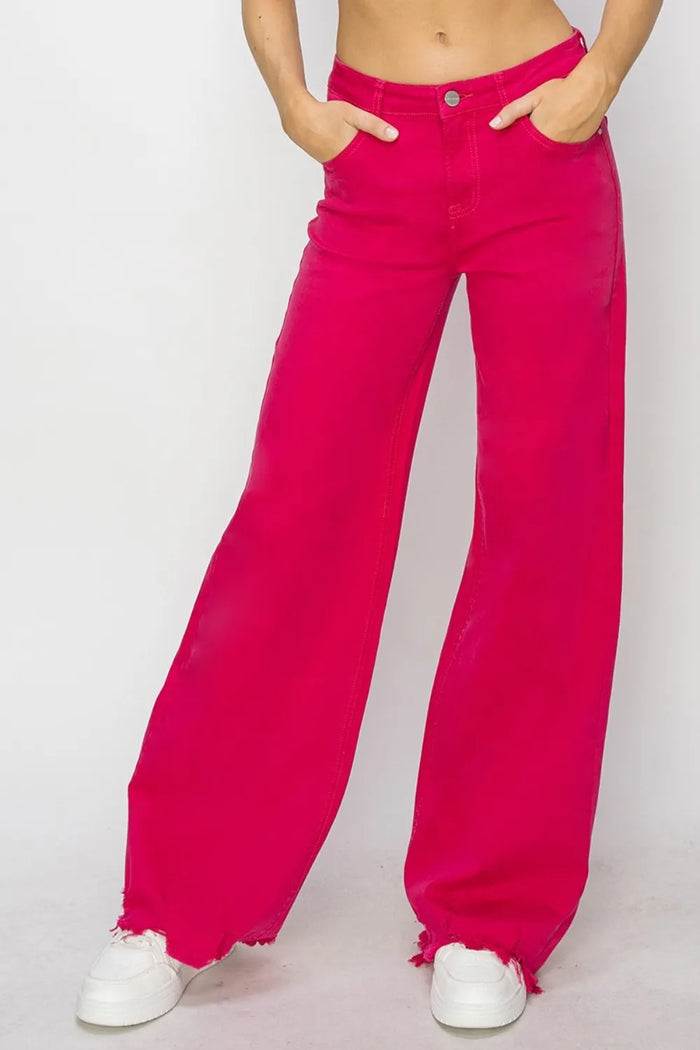 RISEN High Rise Wide Leg Jeans - Brittney MADE