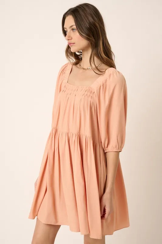 Mittoshop Pintuck Detail Tie Back Mini Dress - Brittney MADE