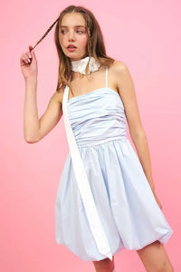 Mittoshop Ruched Detail Bubble Hem Mini Dress - Brittney MADE