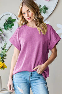 Heimish Full Size Short Sleeve Round Neck T-Shirt - Brittney MADE