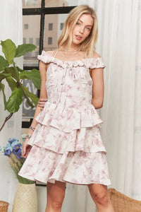 ADORA Flowy Texture Trim Dress - Brittney MADE