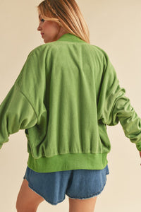 Aemi + Co Snap Down Drop Shoulder Brushed Jacket - Brittney MADE