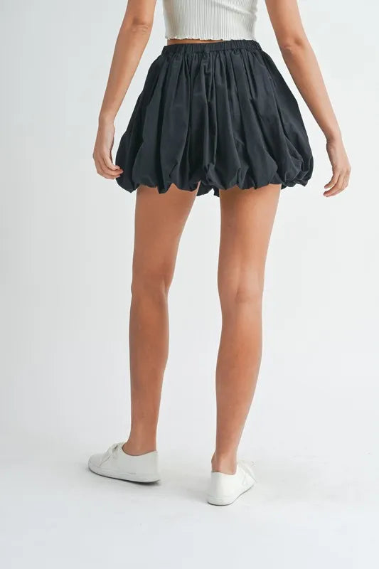 MABLE Poplin Bubble Mini Skirt - Brittney MADE