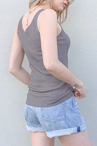 And The Why Ribbed Knit Slim Tank - Brittney MADE