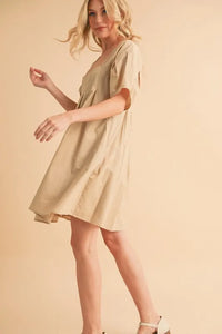 Aemi + Co Square Neck Babydoll Dress with Pockets - Brittney MADE