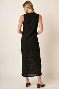 Mittoshop Side Slit Round Neck Sleeveless Dress - Brittney MADE
