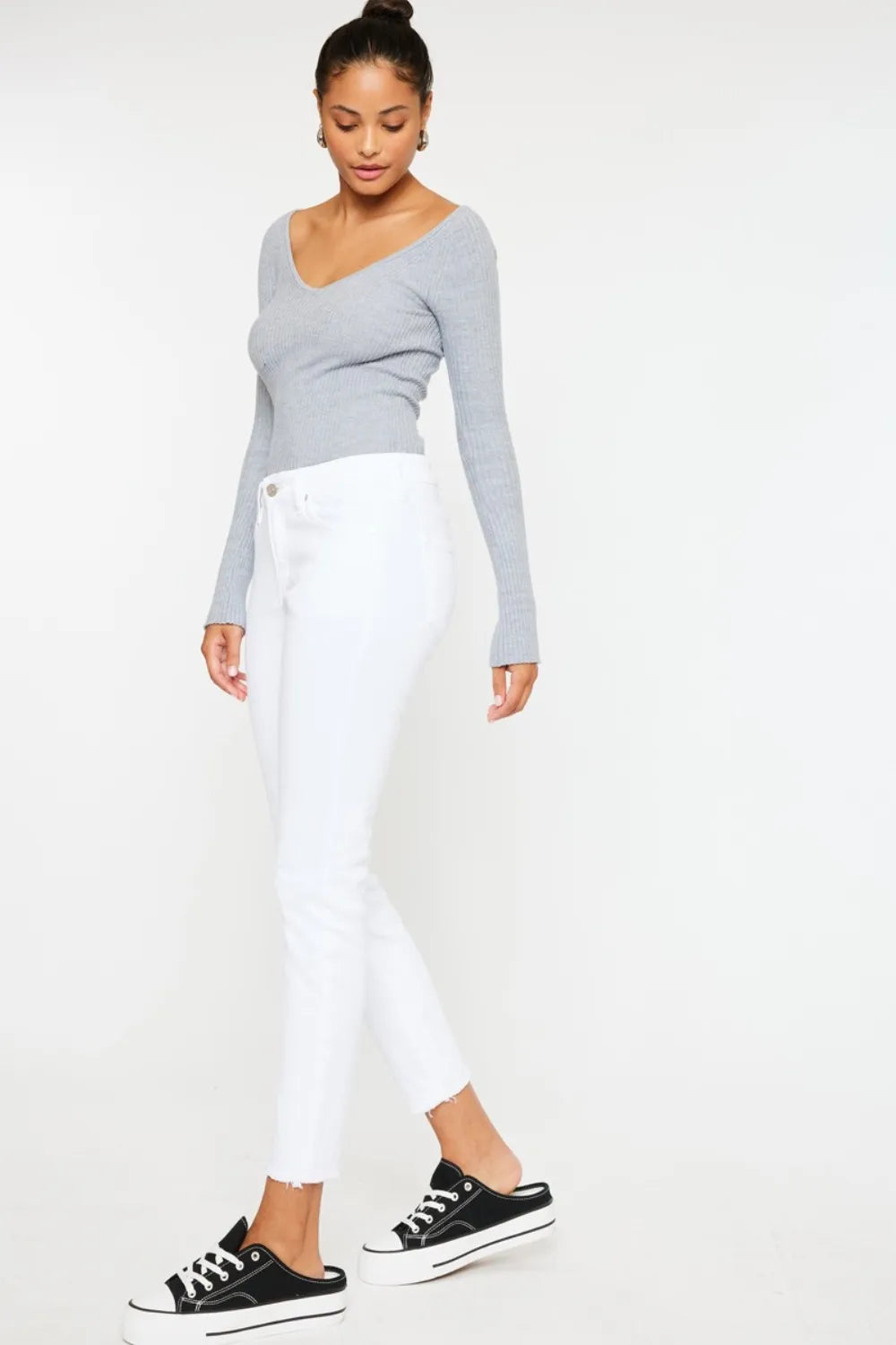 Kancan Mid Rise Ankle Skinny Jeans - Brittney MADE