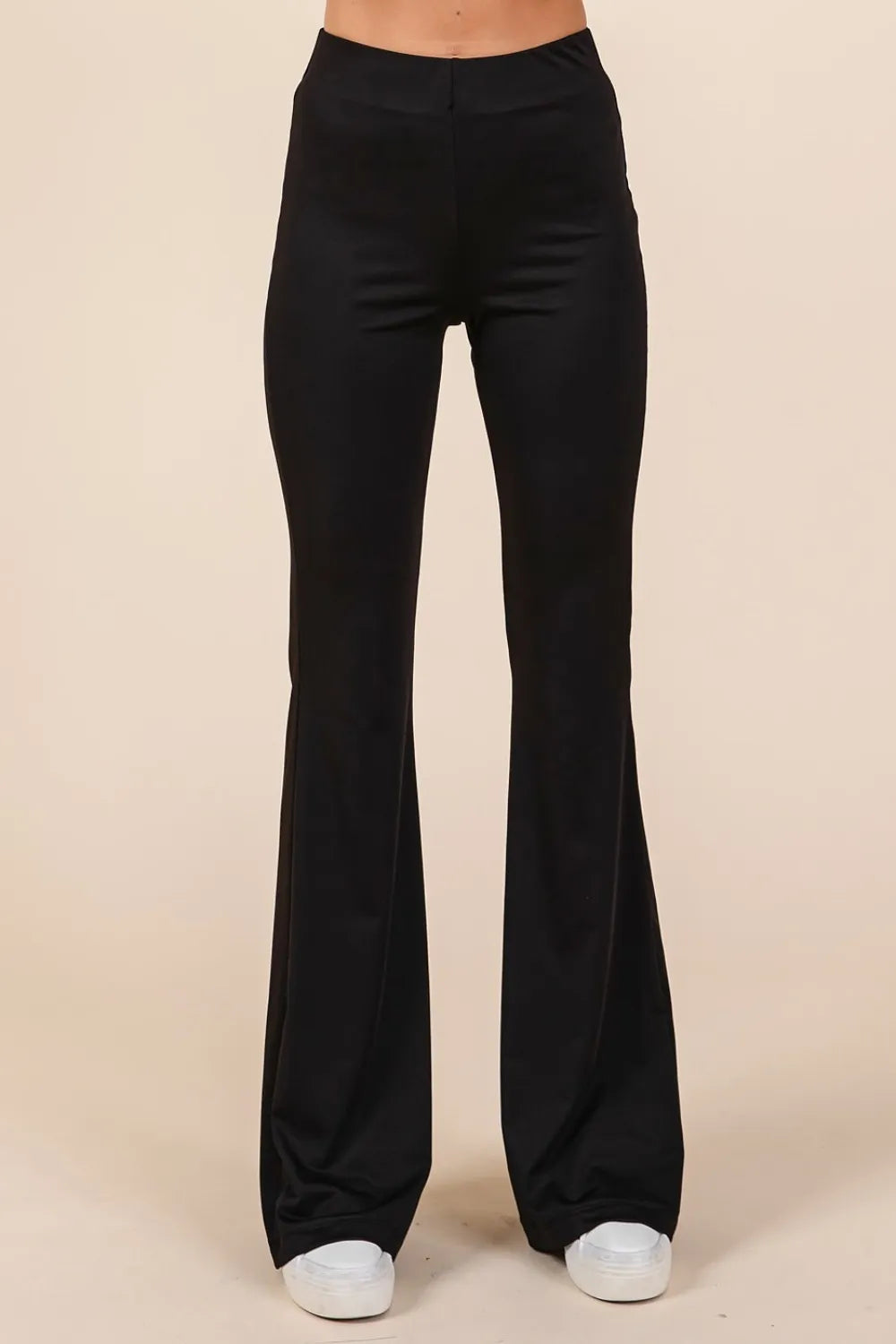 Mittoshop Stretchy Soft Elastic Waist Flare Pants - Brittney MADE
