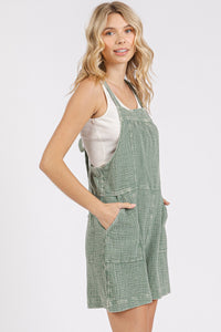 Mittoshop Textured Knotted Wide Strap Overalls - Brittney MADE