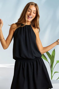 ADORA Halter Neck Smocking Waist Dress - Brittney MADE