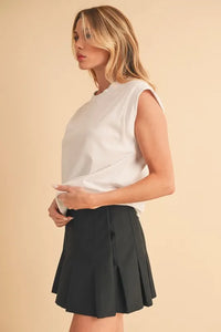 Aemi+Co Solid Color Round Neck Tank - Brittney MADE