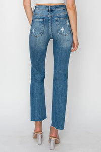RISEN High Rise Distressed Ankle Jeans - Brittney MADE