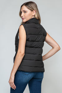Snobbish Zip Up Turtleneck Vest with Pockets - Brittney MADE