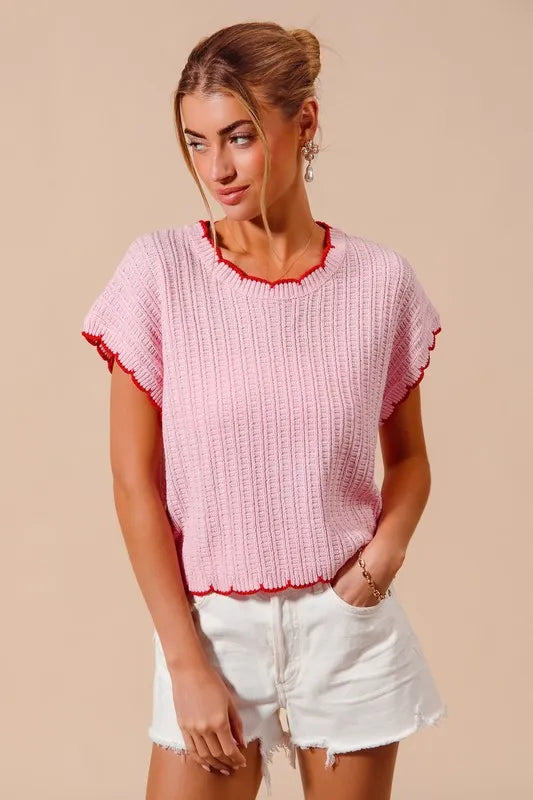 SO ME Textured Light Weight Sweater Dolman Top - Brittney MADE